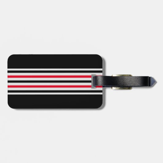 Bewerkbaar Monogram Initiaal Trini naar de Bone Bagagelabel (Achterkant horizontaal)