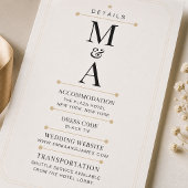 Bewerkbaar Monogram Minimaal Luxe Details Kaart