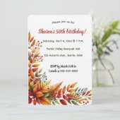 Bewerkbaar najaarsblad kaart (Staand voorkant)