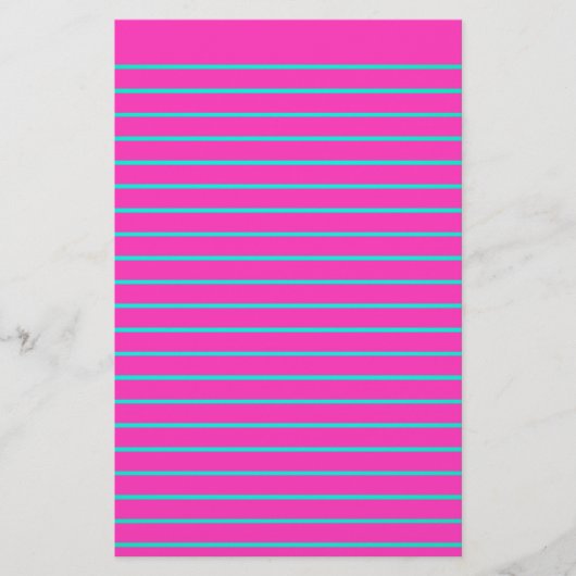 Bewerkbaar Neon Decorative Lined Stationery Paper Briefpapier (Voorkant)