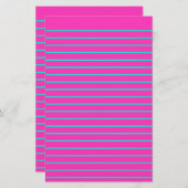 Bewerkbaar Neon Decorative Lined Stationery Paper Briefpapier (Voorkant / Achterkant)