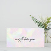 Bewerkbaar nep-holografisch elegant cadeaucertific (Staand voorkant)