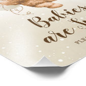 Bewerkbaar Neutraal Teddy Bear Treat Tafelteken Foto Afdruk (Hoek)