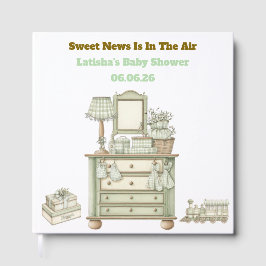  Bewerkbaar Neutraal Vintage Baby Shower Gastboek Gastenboek