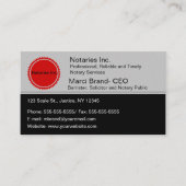 Bewerkbaar notarissen Visitekaartje (Voorkant)