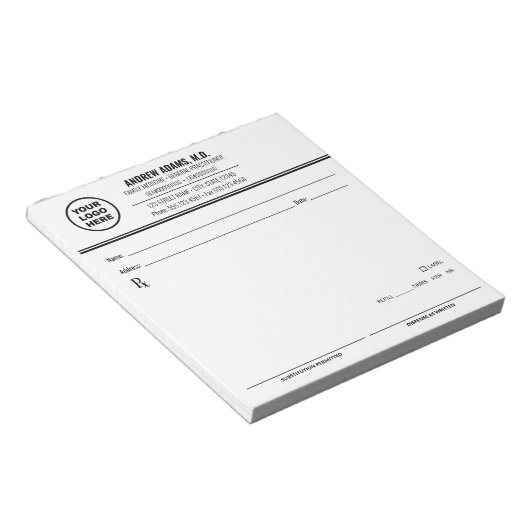 Bewerkbaar Notitieblok voor Recepten (Schuin)