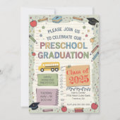 Bewerkbaar Notitieboek schoolbus kleuterschool Afs Kaart (Voorkant)