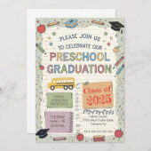 Bewerkbaar Notitieboek schoolbus kleuterschool Afs Kaart (Voorkant / Achterkant)