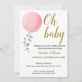 Bewerkbaar Oh Baby Baby shower Invitation Kaart (Voorkant)