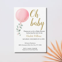 Bewerkbaar Oh Baby Baby shower Invitation