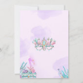 Bewerkbaar onder het Zee Mermaid Birthday Invitati Kaart (Achterkant)