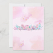 Bewerkbaar onder het Zee Mermaid Birthday Invitati Kaart (Achterkant)