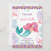 Bewerkbaar Onder het Zee Party Kaart met Ocean The (Voorkant)