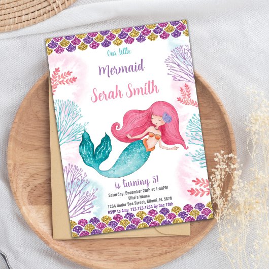 Bewerkbaar Onder het Zee Party Kaart met Ocean The