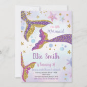 Bewerkbaar Onder het Zee Party Kaart met Rainbow (Voorkant)