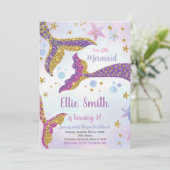 Bewerkbaar Onder het Zee Party Kaart met Rainbow (Staand voorkant)