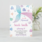 Bewerkbaar onder het Zee Party Kaart voor meisjes (Staand voorkant)