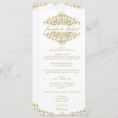 BEWERKBAAR ONTWERP KLEUR Charlene Elegant Programm Programmakaart (Voorkant / Achterkant)