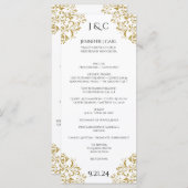 * BEWERKBAAR ONTWERP KLEUR Nadine bruiloft program Programmakaart (Voorkant / Achterkant)