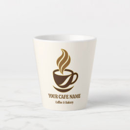 Bewerkbaar Ontwerp voor Koffiemok voor Cafe Openin Latte Mok