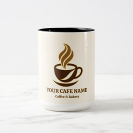 Bewerkbaar ontwerp voor koffiemok voor opening van tweekleurige koffiemok
