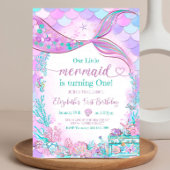 Bewerkbaar Onze Kleine Zeemeermin Paarse Blauwgroe Kaart