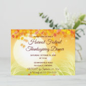 Bewerkbaar Oogstfeest Dankzeggingsdiner Kaart (Staand voorkant)