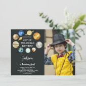 Bewerkbaar op deze uitnodiging voor de verjaardag  (Staand voorkant)