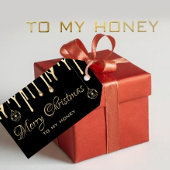Bewerkbaar op My Honey Gold Dripping Honey Xmas La Cadeaulabel