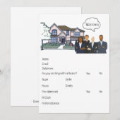 Bewerkbaar Open Huis van makelaars in onroerend go Feestdagenkaart (Voorkant / Achterkant)