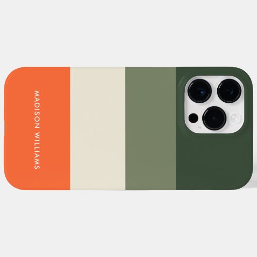 Bewerkbaar opschrift Kleurblok Horizontale streep Case-Mate iPhone Case (Achterkant (horizontaal))