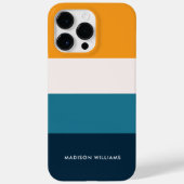 Bewerkbaar opschrift Kleurblok Horizontale streep Case-Mate iPhone Case (Achterkant)