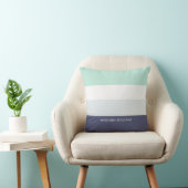 Bewerkbaar opschrift Kleurblok Horizontale streep Kussen (Stoel)