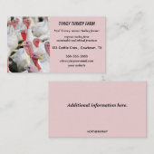 Bewerkbaar Organic Turkey Boerderij Visitekaartje (Voorkant / Achterkant)