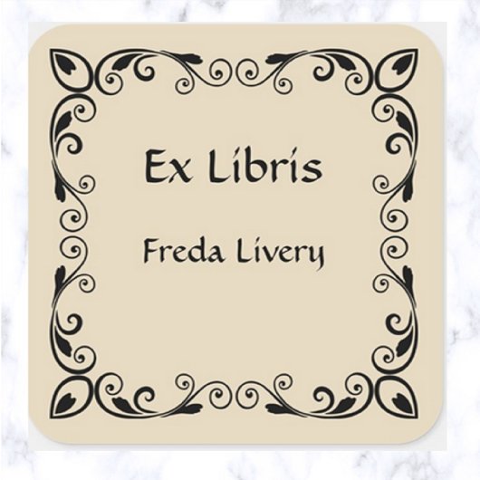 Bewerkbaar ovaal en schuiven vierkante sticker