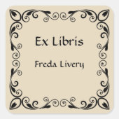 Bewerkbaar ovaal en schuiven vierkante sticker (Voorkant)