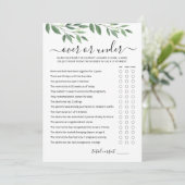 Bewerkbaar Over of Onder Game Baby shower Party Ka Kaart (Staand voorkant)