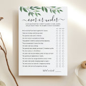 Bewerkbaar Over of Onder Game Baby shower Party Ka Kaart