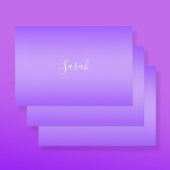 Bewerkbaar Paarse Violet Ombre & Wit Tekstscript Inpakpapier Vel