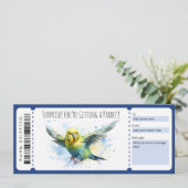 Bewerkbaar papegaai cadeaubon voor vogelliefhebber kaart (Staand voorkant)