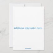 Bewerkbaar Party Pet en Confetti Party Kaart (Achterkant)