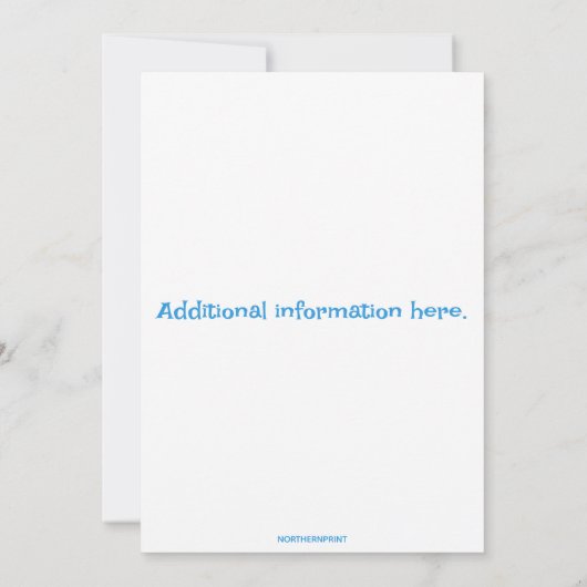 Bewerkbaar Party Pet en Confetti Party Kaart (Achterkant)