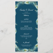 Bewerkbaar Pauw Menu, Trouw Menu, Baby Shower Menu (Voorkant)
