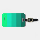 Bewerkbaar Persoonlijk 🍋 Heldergroene lente tinte Bagagelabel (Voorkant horizontaal)