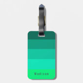 Bewerkbaar Persoonlijk 🍋 Heldergroene lente tinte Bagagelabel (Achterkant verticaal)