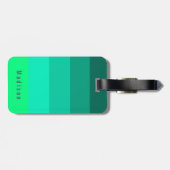 Bewerkbaar Persoonlijk 🍋 Heldergroene lente tinte Bagagelabel (Achterkant horizontaal)