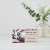 Bewerkbaar Pet Resort Visitekaartje (Staand voorkant)