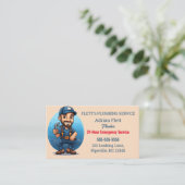 Bewerkbaar Photo Plumber Visitekaartje (Staand voorkant)