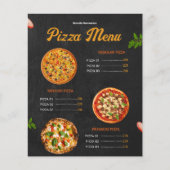 Bewerkbaar Pizza Menu Pizzaria Restaurant Menu (Voorkant)