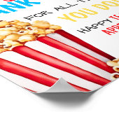 BEWERKBAAR Popcorn Teacher Appreciation Sign, Popp Poster (Hoek)